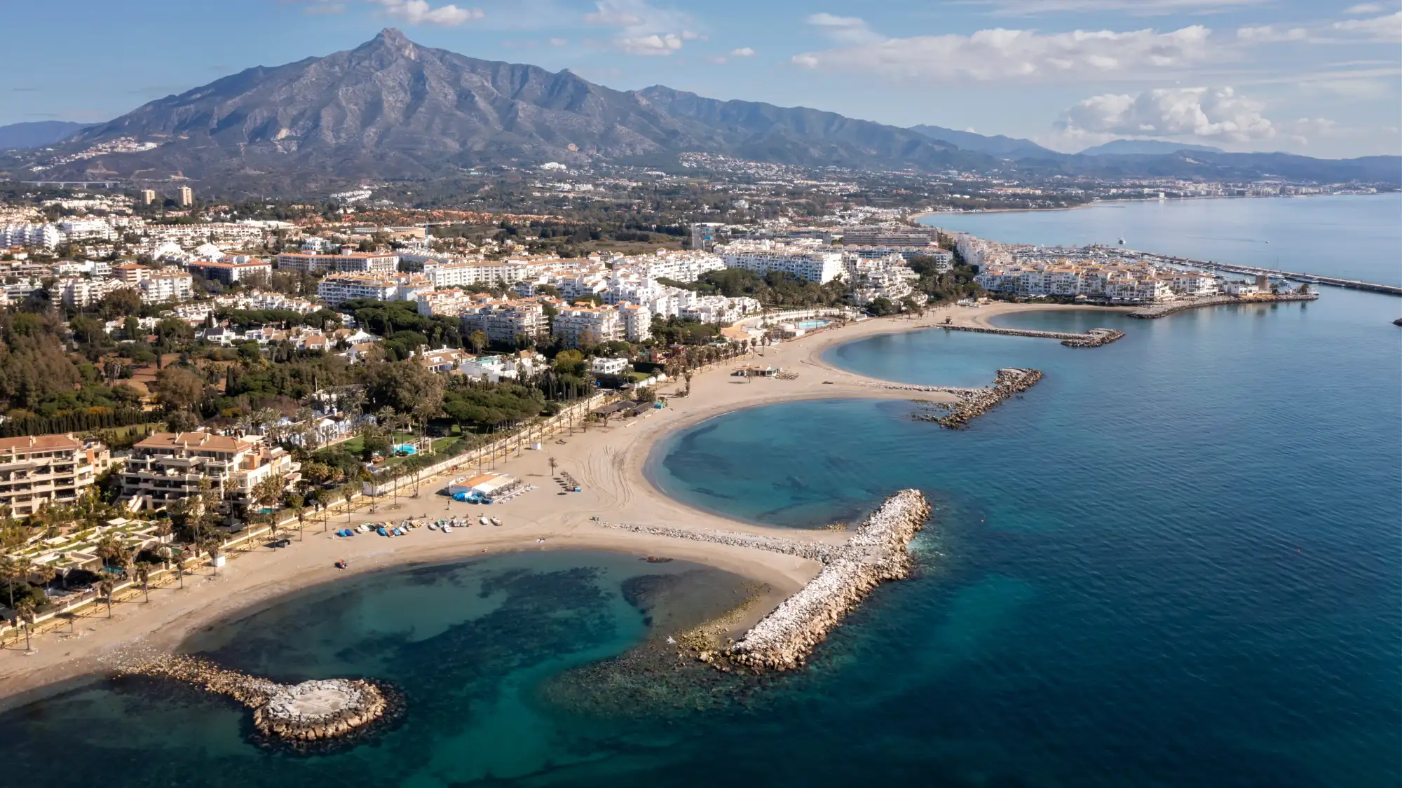 Luxury villa on the Costa del Sol at golden hour